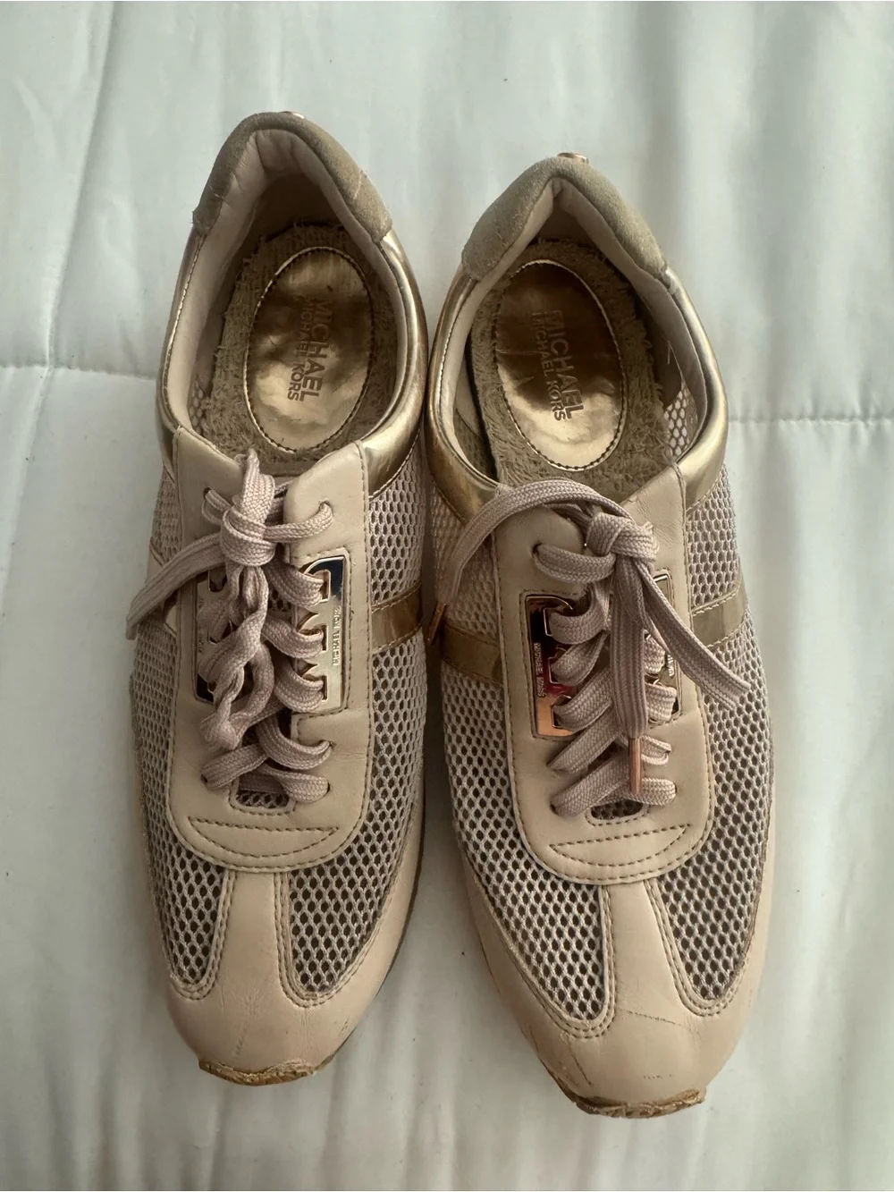 MICHAEL Michael Kors Blush Mesh & Leather Sneakers